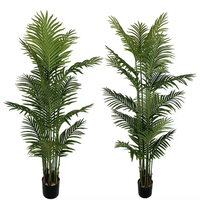 Interior hogar Ornamental pequeño grande falso en maceta Majestad árboles Artificial Majestad Areca palmera plantas para la venta