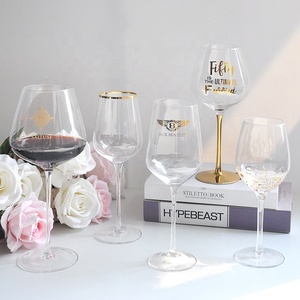 La aduana de <span class=keywords><strong>China</strong></span> de fábrica diferentes estilos de color de logotipo de cristal claro de copa de vidrio de vino de vidrio para - Product Image 1