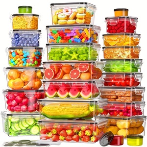 Set <span class=keywords><strong>di</strong></span> 25 Contenitori Classici in Plastica Multifunzione per Alimenti con Coperchi, Senza BPA, Ermetici, per Preparazione Pasti e Uso in <span class=keywords><strong>Cucina</strong></span> - Product Image 5