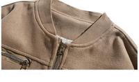 Livraison rapide hommes enduit col montant réversible Bomber veste décontracté élégant épais hiver mode