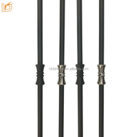Garnitures de garde-corps de balustrade d'escalier de colliers en aluminium de nickel brossé noir mat de style moderne pour la décoration de bâtiment