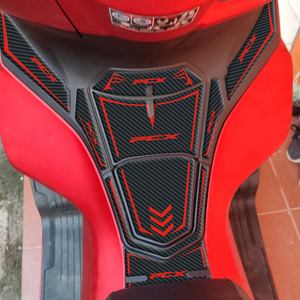 Pegatina Lateral para la Tapa del Tanque de Combustible PCX160, Aplicable en 2021, Accesorios para Motocicleta, Decoración, Mantenimiento, Fibra de Carbono 3D, Cuero PU - Product Image 1