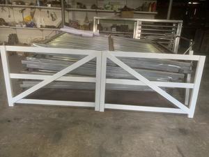 <span class=keywords><strong>2</strong></span>/3/4レールビニールPVCホースパドックフェンスポストランチファームホワイト - Product Image 5