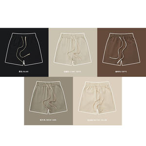 Pantalones cortos de chándal informales Unisex de algodón 100% personalizados, cintura elástica transpirable de alta calidad, patrón sólido, tamaño personalizado para hombres - Product Image 3