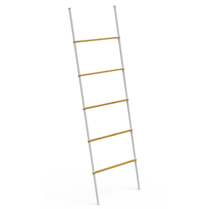 Easy Assembling Brass and Black Stainless Steel <strong>Bamboo</strong> Pipe Wooden Bath Bathroom <strong>Towel</strong> <strong>Rail</strong> <strong>Towel</strong> bar Ladder Rack Holder - Product Image 5