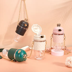 <span class=keywords><strong>2022</strong></span> bouteille d'eau en plastique avec paille pour filles, sans BPA, bouteille d'eau avec motif de lapin mignon, à la mode - Product Image 3