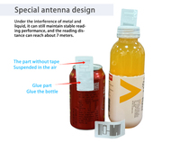 Etiqueta de Bandera RFID UHF Pasiva XGSun Impinj M730, Anti-líquido, Lectura Rápida, Multi-lectura, Impresión Personalizada, para Venta de Bebidas y Minoristas