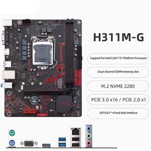 Motherboard Computador Desktop H311M-G Motherboard <span class=keywords><strong>CPU</strong></span> Processador DDR4 dissipador de calor adequado para Core H511 H510 Motherboard - Product Image 3