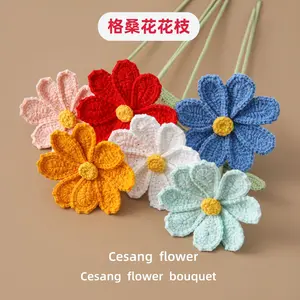 2024钩编羊毛纱八瓣Galsang Flowe成品