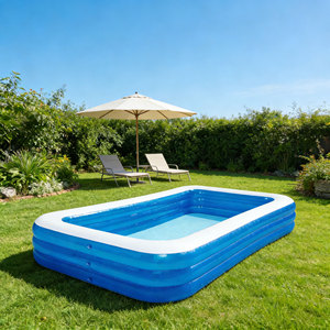 Piscine gonflable en PVC grande taille pour l'été, légère et peu encombrante, écologique, imperméable, pour usage extérieur - Product Image 1