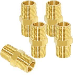 OEMカスタムCNC機械加工六角銅真鍮パイプ継手油圧電子複合部品 - Product Image 3