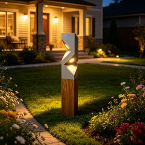 Lámpara Decorativa de Jardín Moderna de Acero Inoxidable de Alta Gama con Enchufe, Resistente al Agua, para Paisajes y Césped, IP65, Reflector - Product Image 6