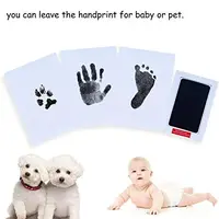 Conjunto de regalo para bebé recién nacido, almohadilla de tinta táctil no tóxica, con huella grande sin tinta, para marco de fotos de bebés, 2021