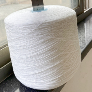 Fil à coudre de haute qualité 100% polyester recyclé 30S/3 GRS Blanc <span class=keywords><strong>brut</strong></span> en cône Matière première pour couture - Product Image 4