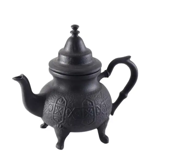 Chaleira de ferro fundido com filtro, restaurante, hotel, bule de chá, marrocos, feito à mão, chaleira de ferro fundido