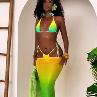 Tenues personnalisées pour le lundi du Carnaval de Trinité-et-Tobago, Jouvert Outfits, ensemble 2 pièces avec string à motif uni, maillot de bain imperméable en polyester/nylon