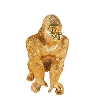 Sculpture d'animal gorille en résine faite à la main, style art populaire européen et américain, pour la décoration de la maison