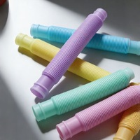 Poptubes 19mm Macaron, jouet de décompression en plastique, tube ondulé télescopique, modèle gadget MKL019, pour jeunes (15-35 ans)