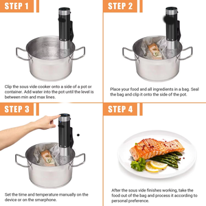 Olla de Cocción al Vacío Preferida por los Chefs Caseros - Calentamiento Potente con Control Preciso de Temperatura y Tiempo para Carnes y Huevos Suaves - Product Image 2
