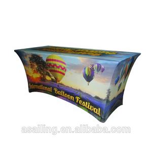 สแปนเด็กซ์ตารางปก<span class=keywords><strong>6</strong></span><span class=keywords><strong>ฟุต</strong></span>ติดตั้งผ้าปูโต๊ะโพลีเอสเตอร์พิมพ์ยืด Spandex ตาราง Toppers - Product Image 6