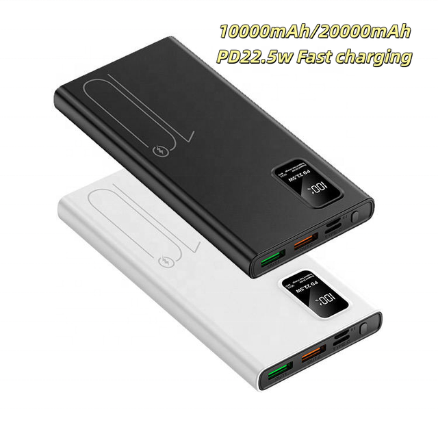 Factory High Capacity  10000mAh/20000mah  PD 22.5W Fast Charging 3 Ports USB Power Banks  LED Display  Phone Charger Outdoor