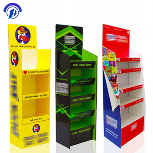 Custom Foldable Retail <strong>Food</strong> Snacks Pop up Paper Display Rack Corrugated Cardboard Floor Display <strong>Stand</strong> - Product Image 1