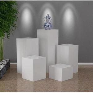 Bảo vệ môi trường trắng vuông hiển thị cao thấp tủ, kệ, sơn Triển Lãm Đứng, Acrylic, kim loại - Product Image 4