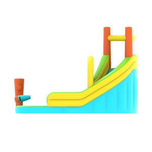 Château gonflable avec toboggan aquatique, design nouveau, intérieur/extérieur, trampoline combiné, matériau PVC, pour 4 personnes. - Product Image 3