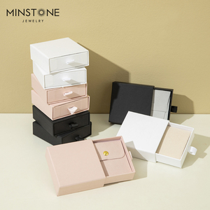 Custom Logo Sliding Drawers Paper Luxury Jewelry Packaging Cute Printed Pouch Gift Jewelry Box