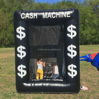 Machine de jeu de carnaval gonflable pour attraper l'argent, type cabine ou boîte à monnaie