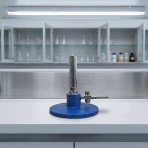 MAYALAB Brûleur à gaz Bunsen de laboratoire en laiton avec valve à aiguille de précision pour le contrôle de la flamme, buse réglable, équipement de chauffage max. 300°C - Product Image 2