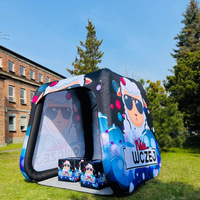 Nouvelle Tente Gonflable Écologique en Forme de Drapeau pour Enfants, Abri d'Ombrage Extérieur Scellé par Tube d'Air, Idéale pour Événements et Publicité