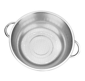 DFU0151 Égouttoir en maille perforée en acier inoxydable pour fruits et légumes avec poignées - Product Image 1