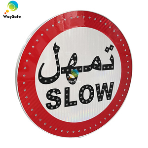 Panneaux de signalisation routière pour piétons à <span class=keywords><strong>vitesse</strong></span> lente, à LED solaires clignotantes, en aluminium, haute luminosité, IP68, avec fixation par pince, taille standard, OEM - Product Image 6