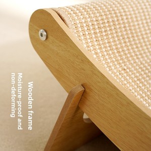 Hamac pour chat en forme de crabe, griffoir durable en panneau de densité et tapis de chanvre, pour affûter les griffes, style épuré - Product Image 2