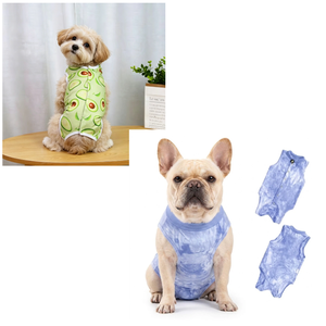 Combinaison de récupération post-chirurgie pour chien, douce, respirante, imprimée, à couverture intégrale, anti-léchage, pour chiens de petite et moyenne taille - Product Image 1