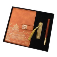 Ensemble de cahiers A5 de style chinois pour entreprise, personnalisé, fabriqué avec soin, design culturel créatif antique, impression de logo