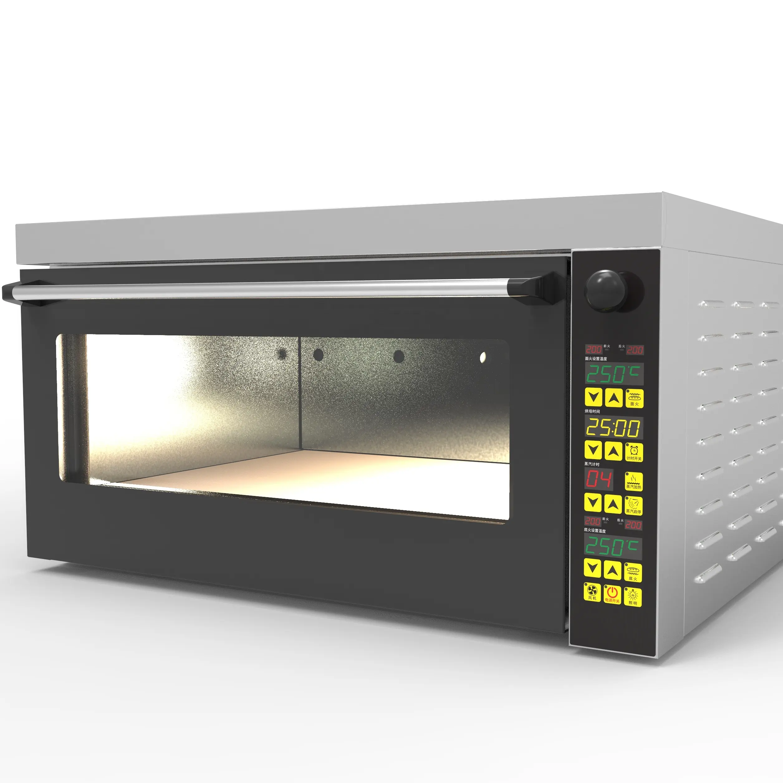 Oven Elektrik Oven Panggangan Pizza, Oven Dek Eropa untuk Manik-manik dan Wadah