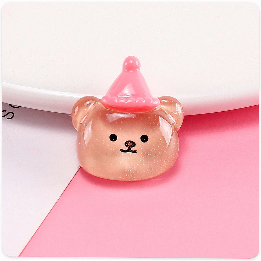 Cappello trasparente colorato orso 21*20mm