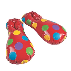 China factory customized giant Inflatable shoes plastic clown shoes for sale