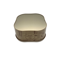 Boîte à biscuits en forme carrée / Boîte en métal de qualité alimentaire avec design personnalisé