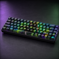 Ensemble de touches de clavier personnalisées VALORANTGekko 68 touches imprimées latéralement en PBT par sublimation, profil Cherry, pour clavier mécanique MX