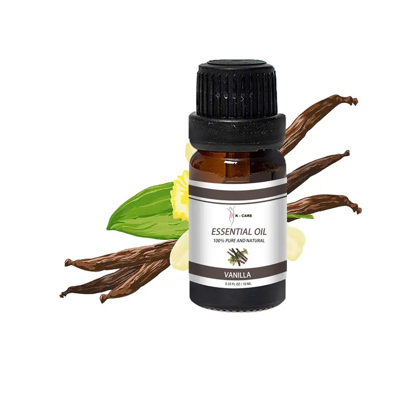 In Stock Vanilla Essential Oil Natural 100% Pure Vanilla Oil Perfect for Diffuser, Humidifier, Massage, Skin & Hair Care 10ml