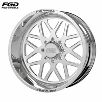 Jantes en aluminium polies FGD Super Single 20 22 24 26 28 30 pouces PCD 8X180 8X170 6X139.7 Jantes forgées pour Ram 1500/2500/3500