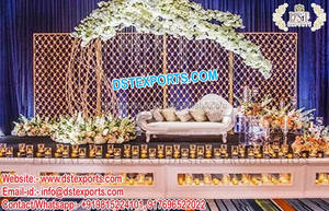 Jhrokha-Vela de pared trasera para escenario de boda, decoración de paredes de escenario de boda de ensueño - Product Image 4