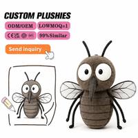 Boneka Hewan Serangga Lucu Kartun Coklat Lembut OEM ODM Custom untuk Hadiah Anak-anak, Bersertifikat CE EN71 ASTM, MOQ Rendah, Boneka Plush Kecoa