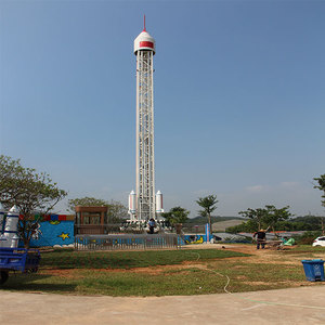 Salto adultos niños al aire libre parque de atracciones paseo torre de caída equipo cielo volando mini juegos emocionante salto de cohete - Product Image 5