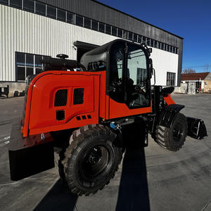 Mini-chargeuse sur pneus 4x4 articulée compacte, diesel Euro5, certifiée EPA CE, pour travaux agricoles et de construction, avec grappin et <span class=keywords><strong>fourche</strong></span> à palettes - Product Image 2