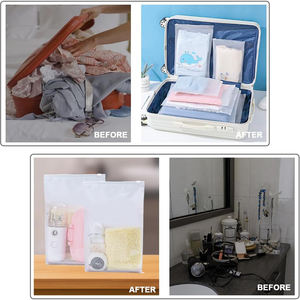 Embalagem de cosméticos translúcidos para roupas e joias biodegradáveis personalizadas, sacos de higiene pessoal com logotipos, sacos com zíper - Product Image 4