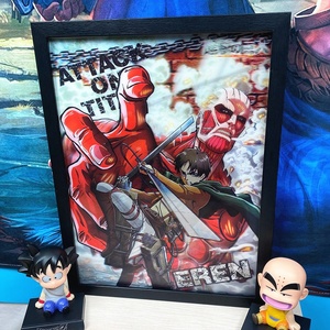 Tấn Công Trên Titan 3D Giống Hình Hột Đậu In Anime Poster Tùy Chỉnh 3D Giống Hình Hột Đậu Filp Hình Ảnh Tường Trang Trí Tranh 3D In Tranh - Product Image 3